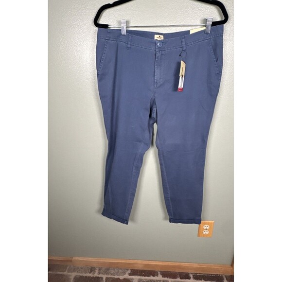 NWT -  WOOLRICH Dark Cobalt Blue Sunday Chino Ankle‎ Pants Women’s Size 10 $79 - Picture 2 of 12